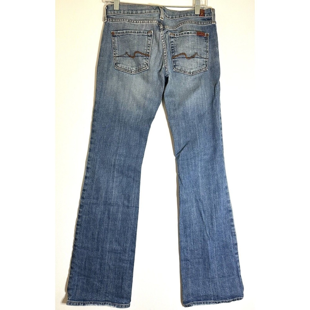 7 FOR ALL MANKIND -  Bootcut Womens Jeans Blue Denim - Size 27 X 33 PreOwned